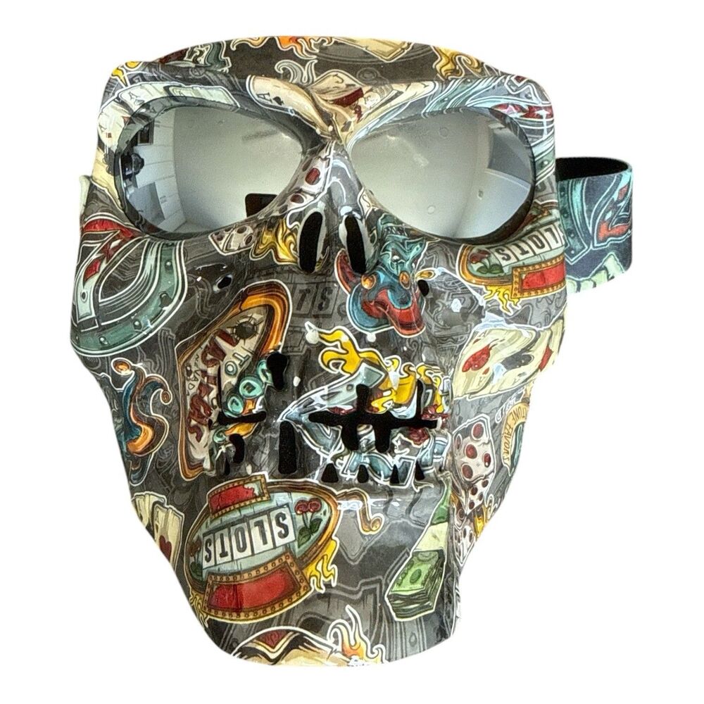 Motorcycle Goggles Skull Face Mask Eyewear Glasses Motocross Race ATV Dirt Bike